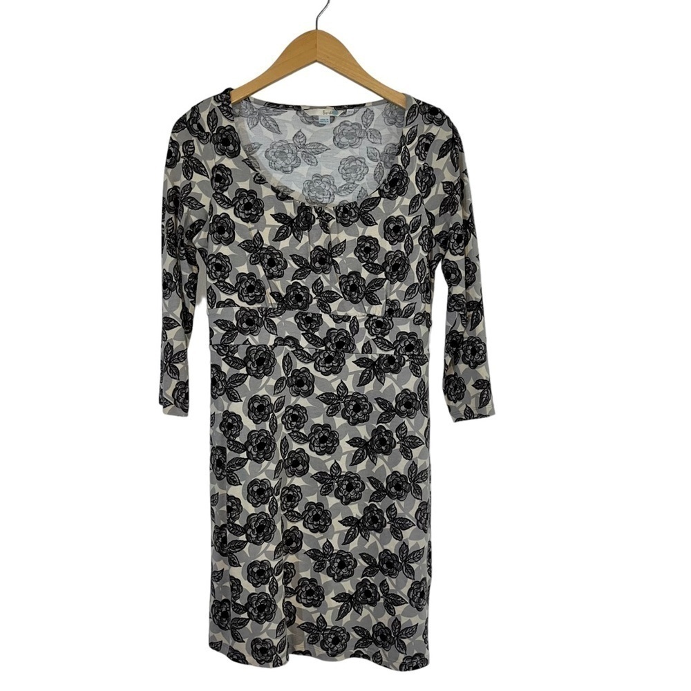 Boden Floral Empire‎ Waist Dress Woman’s Sz 4 Long Sleeve Mini Dress WL573
